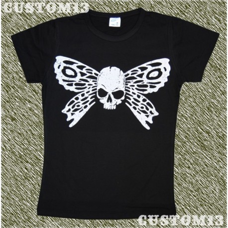 Camiseta mujer, Mariposa skull