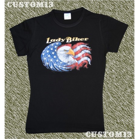 Camiseta mujer, Lady biker, eagle