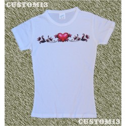 Camiseta mujer, Corazone estrellas