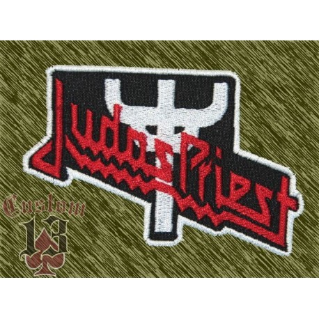 Parche bordado, judas priest, tridente