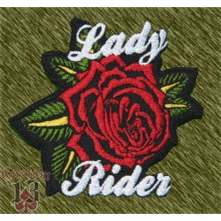 Parche bordado, lady rider 2