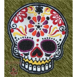 Parche bordado, calavera mexicana 5