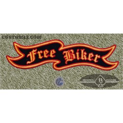 Parche free biker con bandera