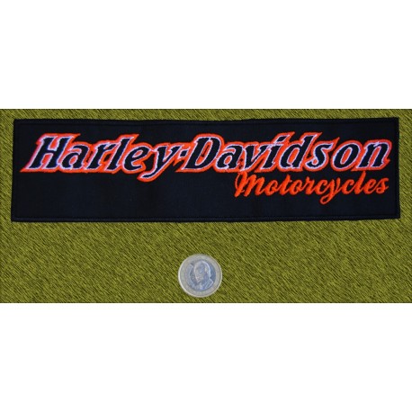 Parche Harley Davidson letras naranjas II