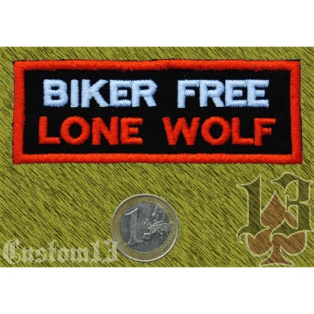 Parche stick, biker free, lone wolf