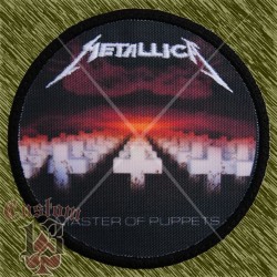 Parche sublimado y bordado, metallica, master of puppets