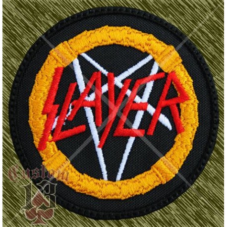 Parche bordado, slayer, redondo