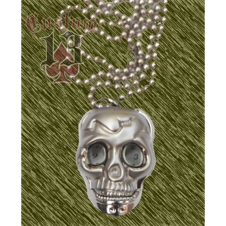 Reloj calavera con cadena