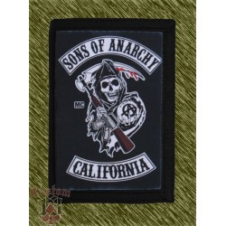 cartera nylon con cadena, sons of anarchy rockers