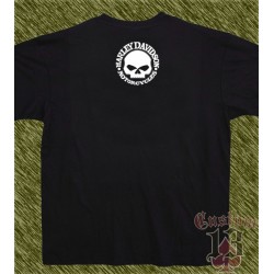 Camiseta negra, harley calavera