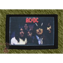 cartera nylon con cadena, ac dc, highway to hell