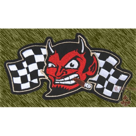 Parche bordado, demon flag