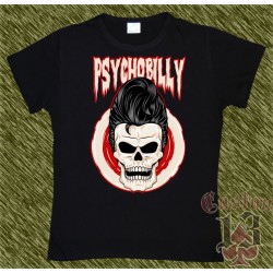 Camiseta negra de mujer, psychobilly