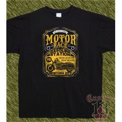 Camiseta negra, motor race