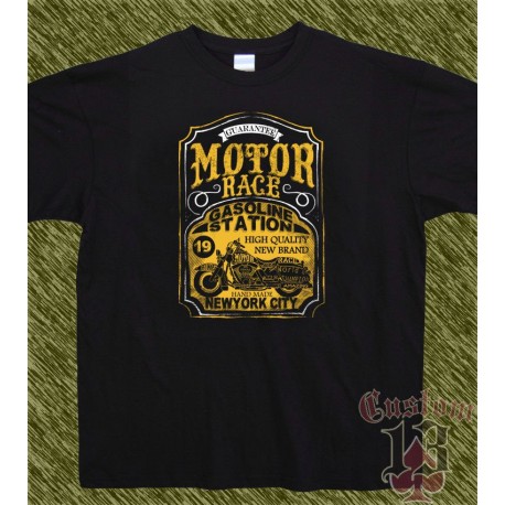 Camiseta negra, motor race