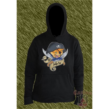 sudadera con capucha de mujer, the jolly cat