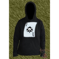 sudadera con capucha de mujer, as de picas pirata