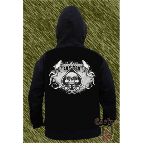 Sudadera con capucha, calavera pica