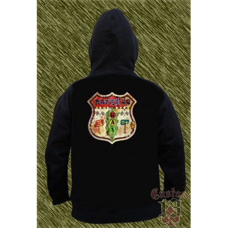 Sudadera con capucha, route 66, semáforo