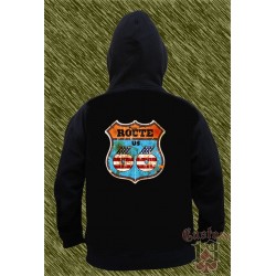 Sudadera con capucha, route 66, números bandera