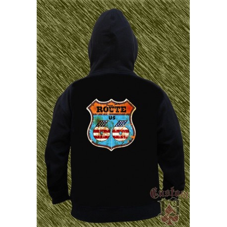 Sudadera route 66 números bandera