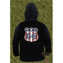 Sudadera route 66 estrellas y barras