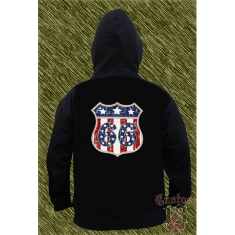 Sudadera route 66 estrellas y barras