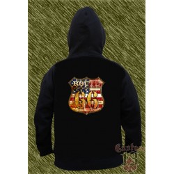 Sudadera route 66 bandera