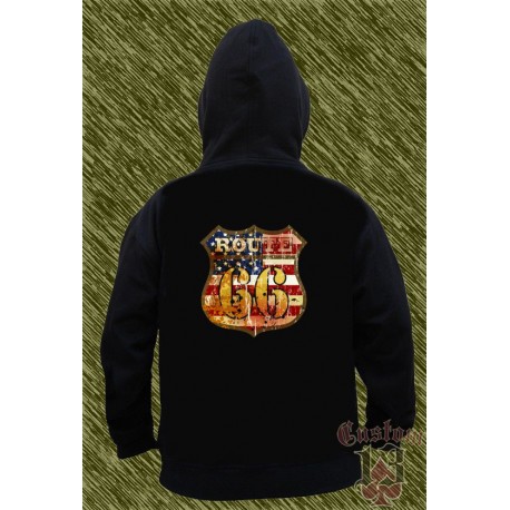 Sudadera route 66 bandera