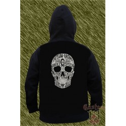 Sudadera con capucha, calavera outlaw racing