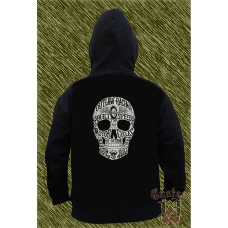 Sudadera calavera outlaw racing