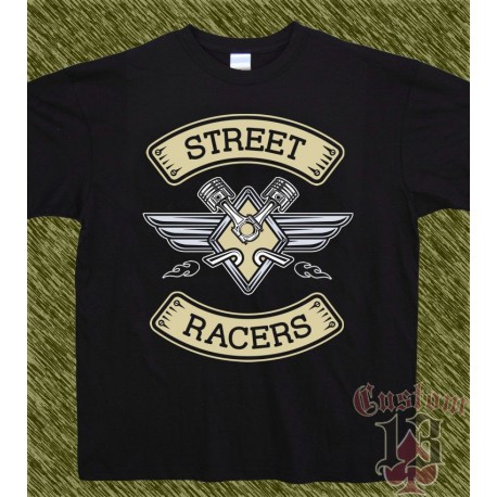 Camiseta negra, street racers