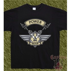 Camiseta negra, power motor