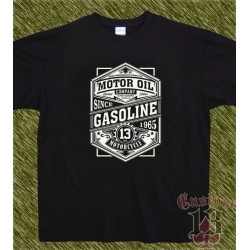 Camiseta negra, 13 oil motorcycle