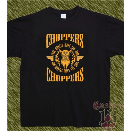 Camiseta negra, chopper two wheels