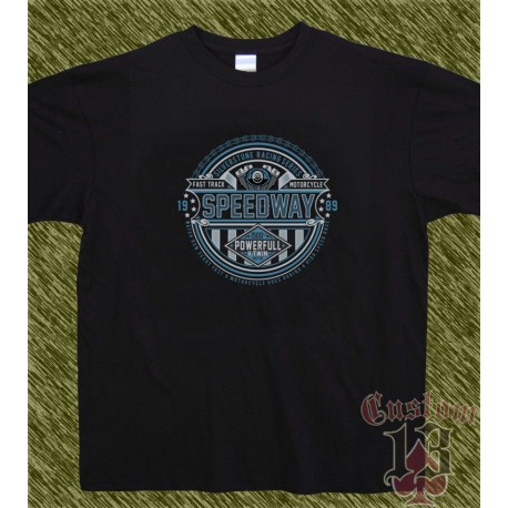 Camiseta negra, speedway