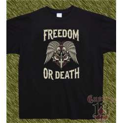 Camiseta negra, freedom or death