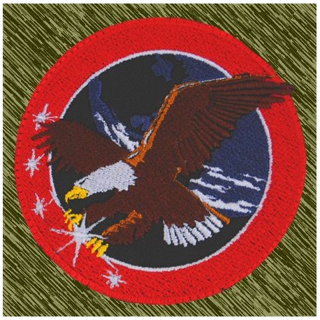 parche bordado, apollo aguila