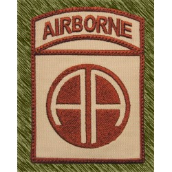 parche bordado, airborne 82 división desert