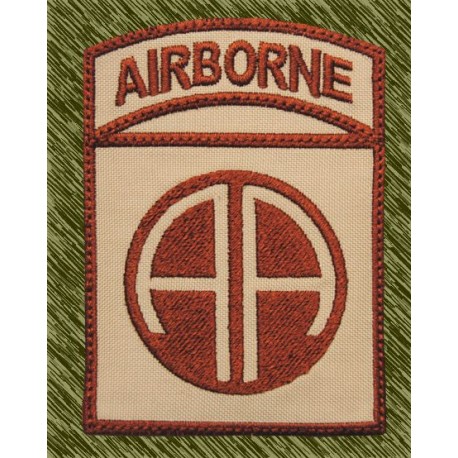 parche bordado, airborne 82 división desert