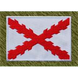 parche bordado, cruz de Borgoña 8x6cm