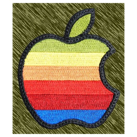 parche bordado, apple color