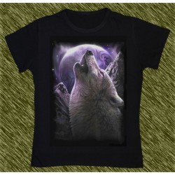 Camiseta Dark13 mujer, aullido del lobo