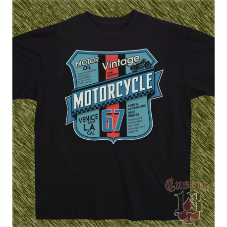 Camiseta negra, motorcycle 67