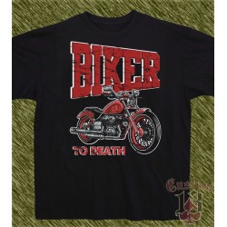 Camiseta negra, biker to death