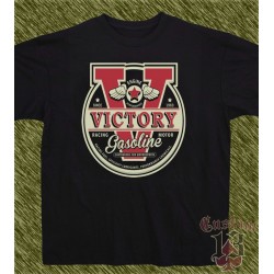 Camiseta negra, victory racing motor