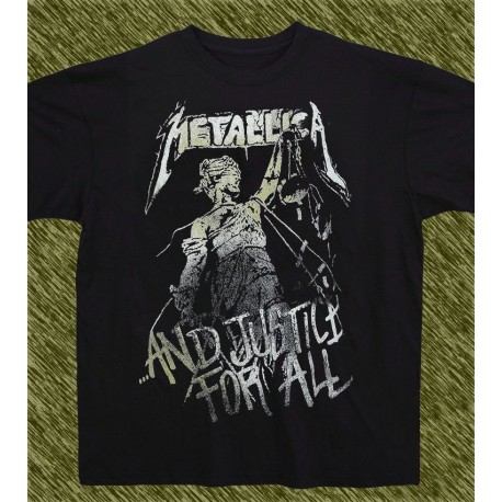 Camiseta negra, Metallica, and justice for all