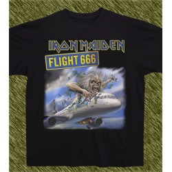 Camiseta negra, Iron Maiden, flight 666