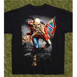 Camiseta negra, eddie, the trooper