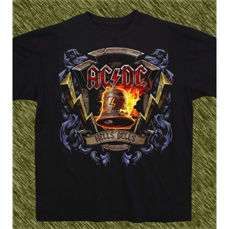 Camiseta negra, AC-DC hells bells new